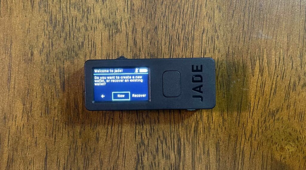 Jade new wallet selection
