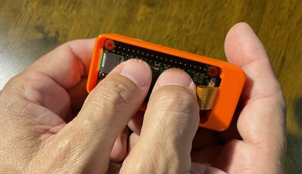 seedsigner snap Pi in place