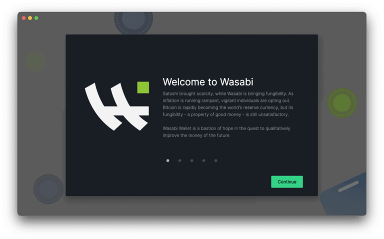 Wasabi Wallet 2.0 setup